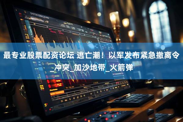 最专业股票配资论坛 逃亡潮！以军发布紧急撤离令_冲突_加沙地带_火箭弹